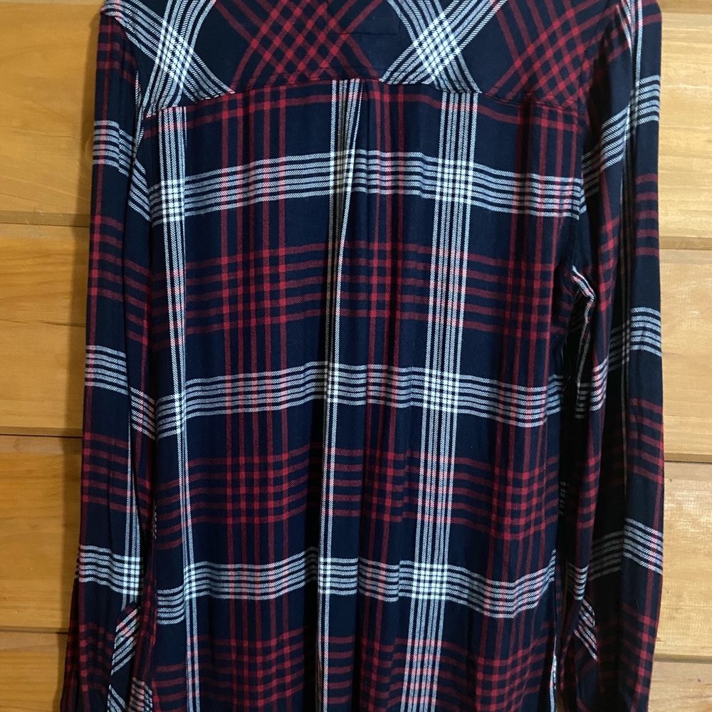 Rails Plaid Button Down Shirt, Dark Navy, Red, Wh… - image 6